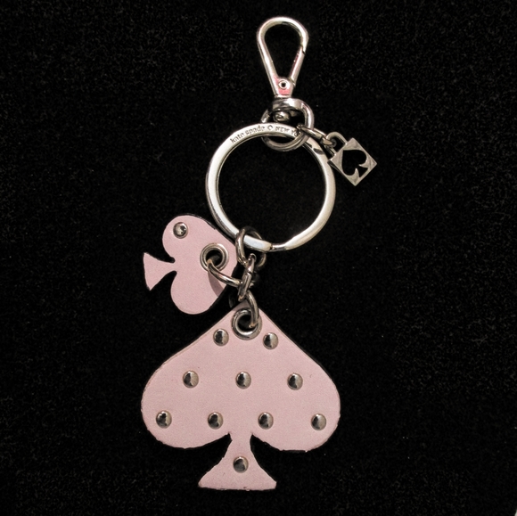 kate spade Accessories - Kate Spade gold pink spade keychain